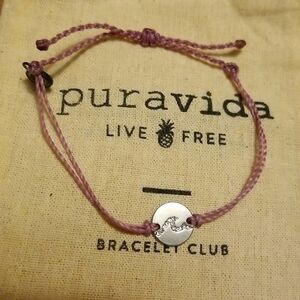 Pura vida wave charm bracelet